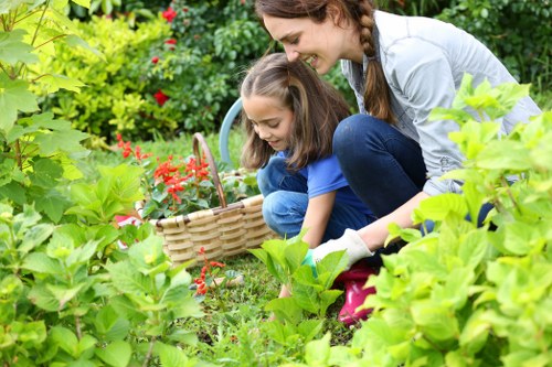 Beautiful landscaped garden in Barnes with diverse plantings